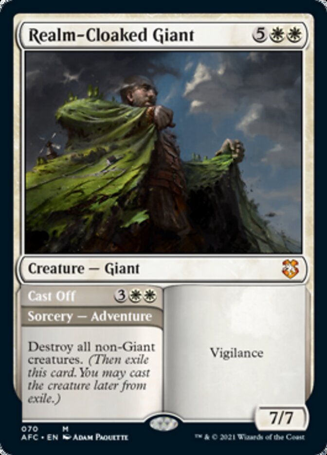 Realm-Cloaked Giant // Cast Off [Dungeons & Dragons: Adventures in the Forgotten Realms Commander] | Jomio and Rueliete's Cards and Comics