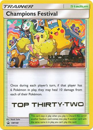 Champions Festival (SM148) (2018 Top Thirty Two) [Sun & Moon: Black Star Promos] | Jomio and Rueliete's Cards and Comics