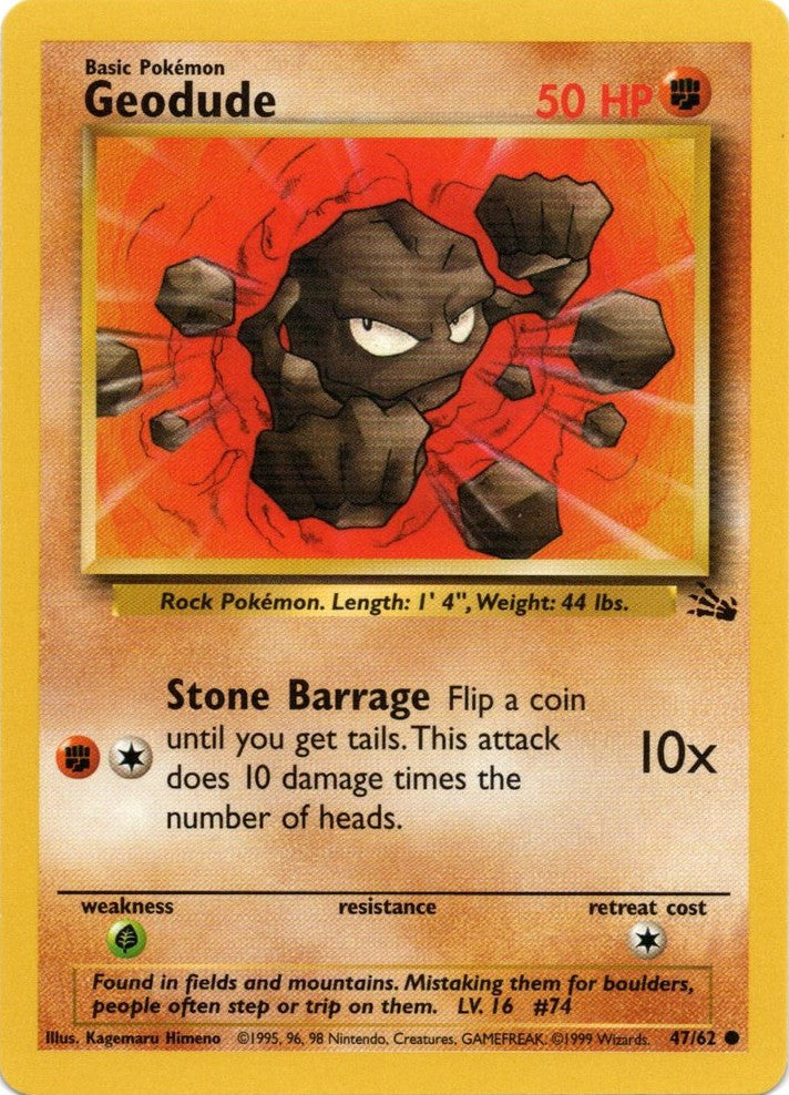 Geodude (47/62) [Fossil Unlimited] | Jomio and Rueliete's Cards and Comics