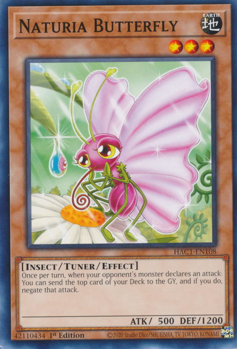 Naturia Butterfly [HAC1-EN108] Common | Jomio and Rueliete's Cards and Comics