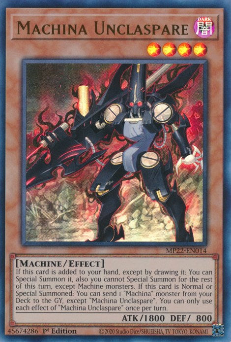 Machina Unclaspare [MP22-EN014] Ultra Rare | Jomio and Rueliete's Cards and Comics