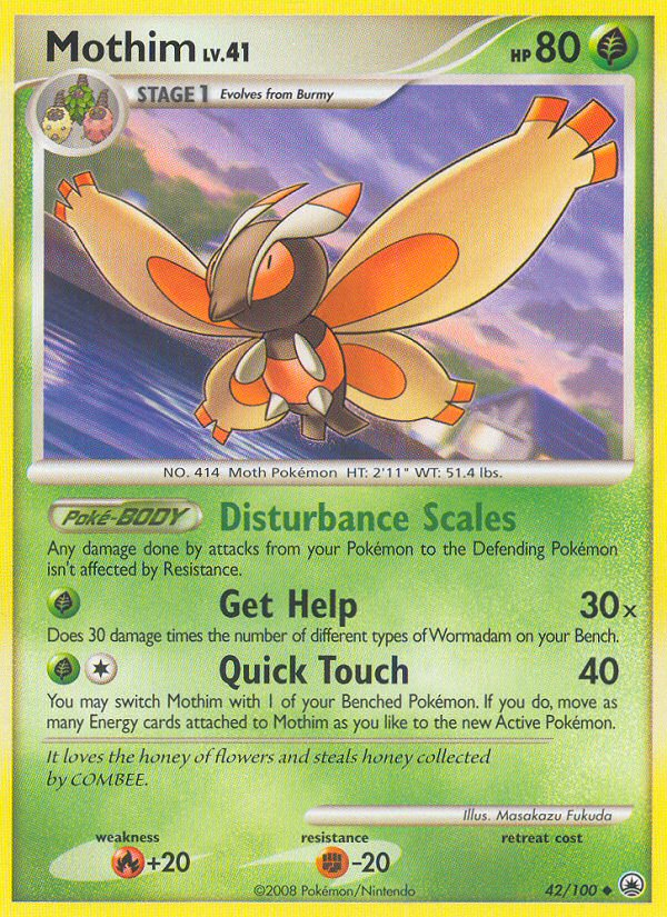 Mothim (42/100) [Diamond & Pearl: Majestic Dawn] | Jomio and Rueliete's Cards and Comics