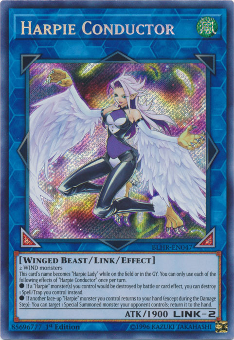 Harpie Conductor [BLHR-EN047] Secret Rare | Jomio and Rueliete's Cards and Comics
