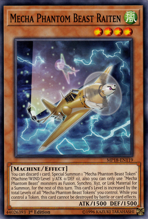 Mecha Phantom Beast Raiten [MP18-EN119] Common | Jomio and Rueliete's Cards and Comics