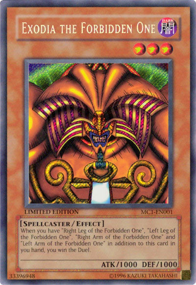 Exodia the Forbidden One [MC1-EN001] Secret Rare | Jomio and Rueliete's Cards and Comics