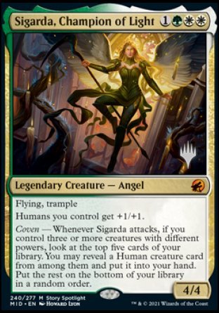 Sigarda, Champion of Light (Promo Pack) [Innistrad: Midnight Hunt Promos] | Jomio and Rueliete's Cards and Comics