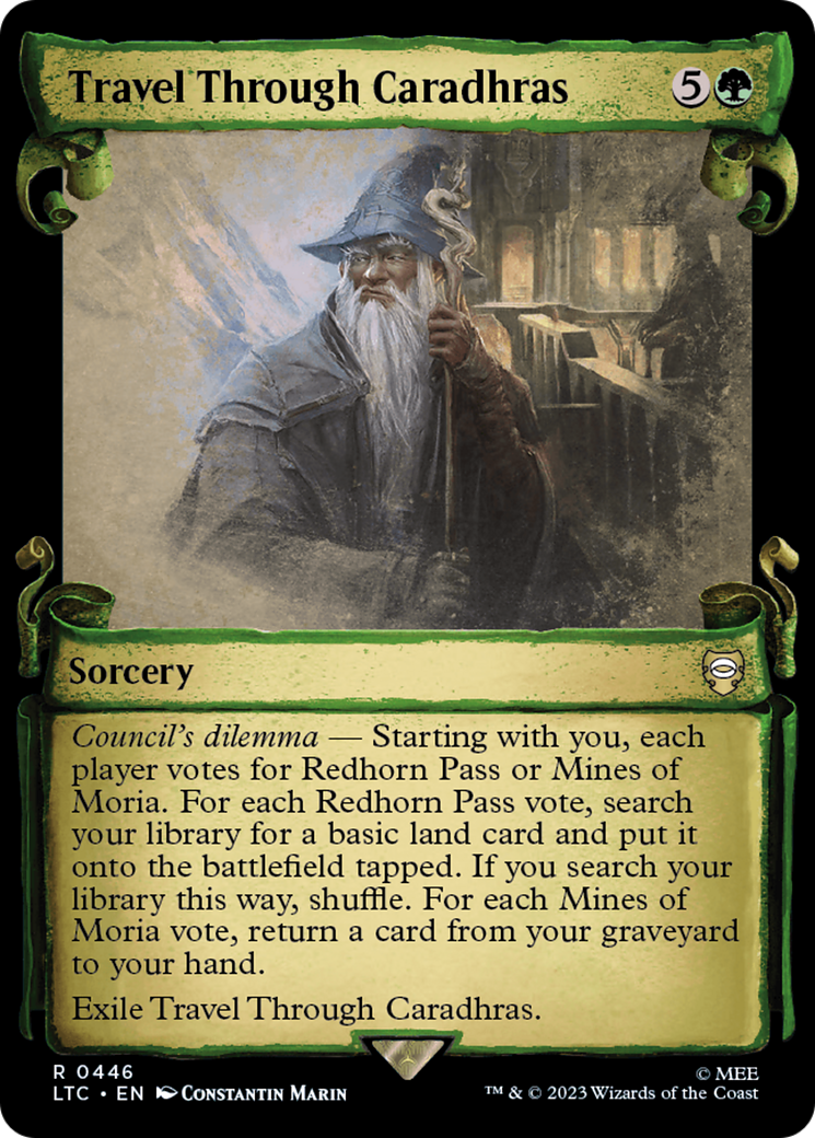 Travel Through Caradhras [The Lord of the Rings: Tales of Middle-Earth Commander Showcase Scrolls] | Jomio and Rueliete's Cards and Comics