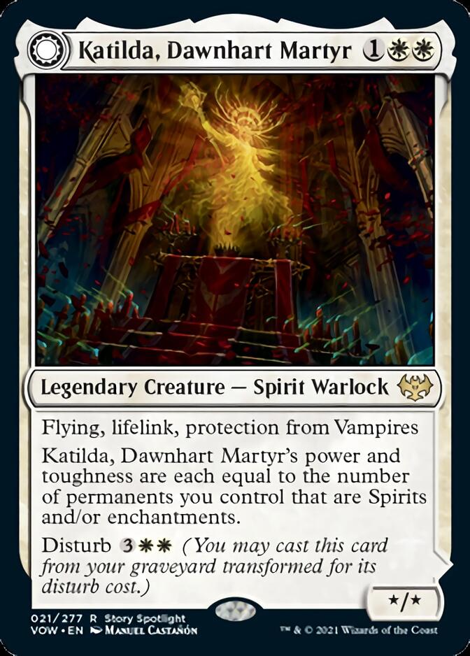 Katilda, Dawnhart Martyr // Katilda's Rising Dawn [Innistrad: Crimson Vow] | Jomio and Rueliete's Cards and Comics