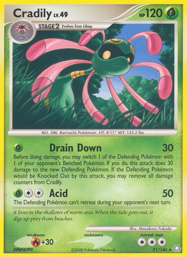 Cradily (21/146) [Diamond & Pearl: Legends Awakened] | Jomio and Rueliete's Cards and Comics