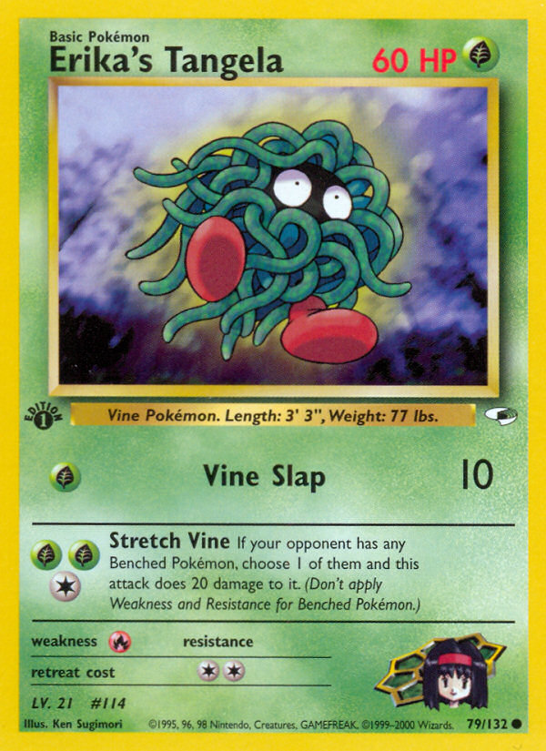 Erika's Tangela (79/132) [Gym Heroes 1st Edition] | Jomio and Rueliete's Cards and Comics