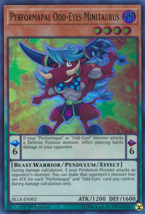 Performapal Odd-Eyes Minitaurus [BLLR-EN002] Ultra Rare | Jomio and Rueliete's Cards and Comics