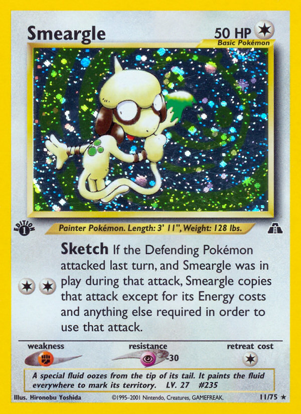 Smeargle (11/75) [Neo Discovery 1st Edition] | Jomio and Rueliete's Cards and Comics
