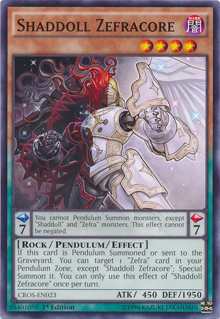 Shaddoll Zefracore [CROS-EN023] Common | Jomio and Rueliete's Cards and Comics