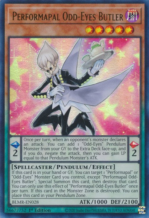 Performapal Odd-Eyes Butler [BLMR-EN028] Ultra Rare | Jomio and Rueliete's Cards and Comics