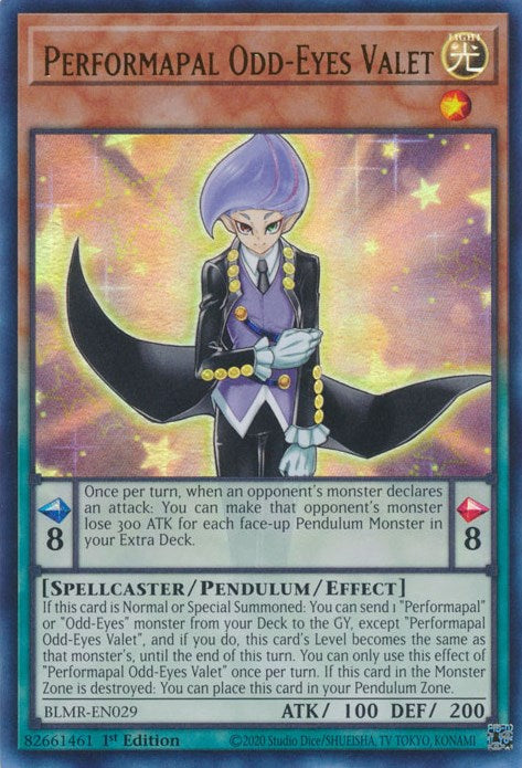 Performapal Odd-Eyes Valet [BLMR-EN029] Ultra Rare | Jomio and Rueliete's Cards and Comics