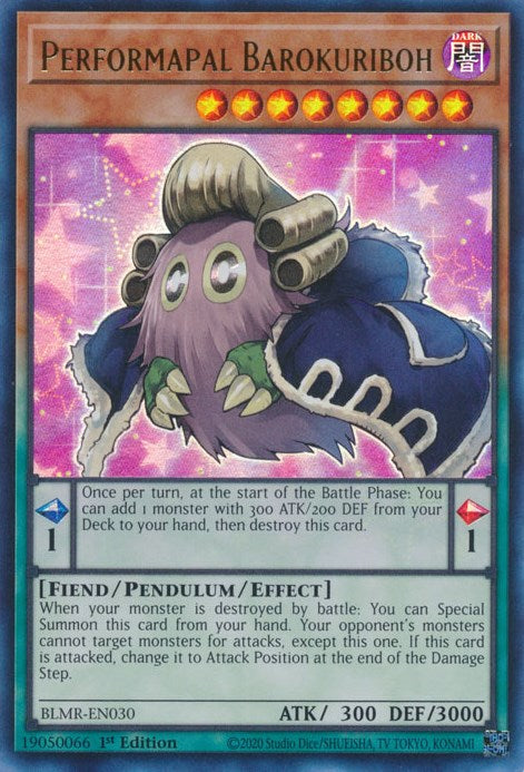 Performapal Barokuriboh [BLMR-EN030] Ultra Rare | Jomio and Rueliete's Cards and Comics