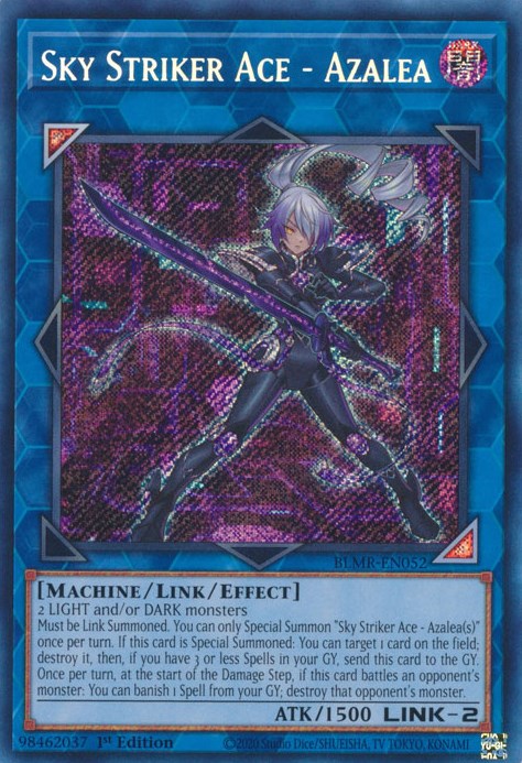 Sky Striker Ace - Azalea [BLMR-EN052] Secret Rare | Jomio and Rueliete's Cards and Comics
