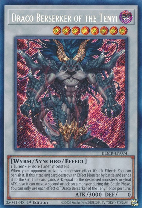 Draco Berserker of the Tenyi [BLMR-EN074] Secret Rare | Jomio and Rueliete's Cards and Comics