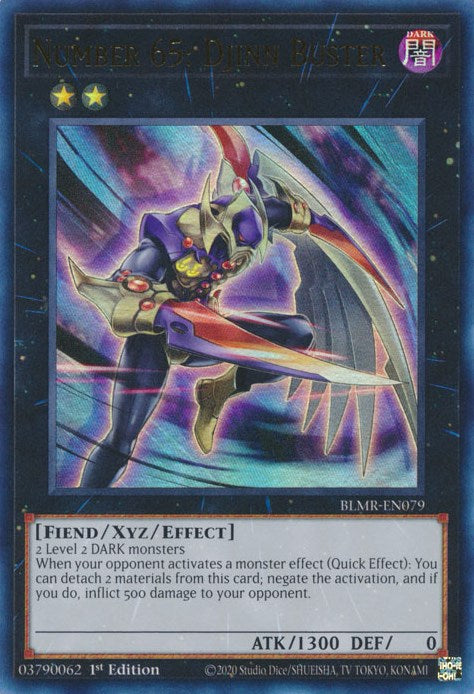 Number 65: Djinn Buster [BLMR-EN079] Ultra Rare | Jomio and Rueliete's Cards and Comics