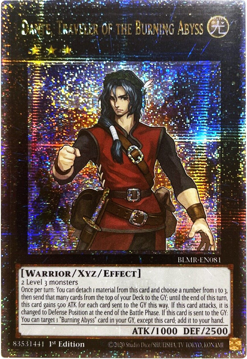Dante, Traveler of the Burning Abyss [BLMR-EN081] Quarter Century Secret Rare | Jomio and Rueliete's Cards and Comics