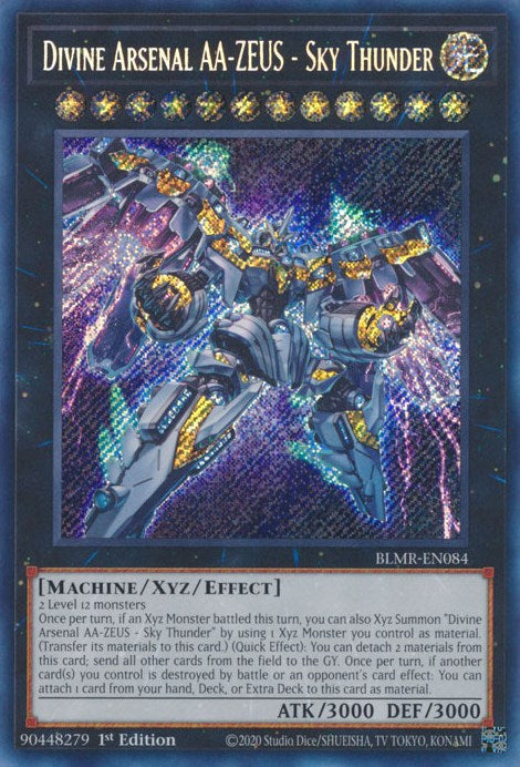 Divine Arsenal AA-ZEUS - Sky Thunder [BLMR-EN084] Secret Rare | Jomio and Rueliete's Cards and Comics