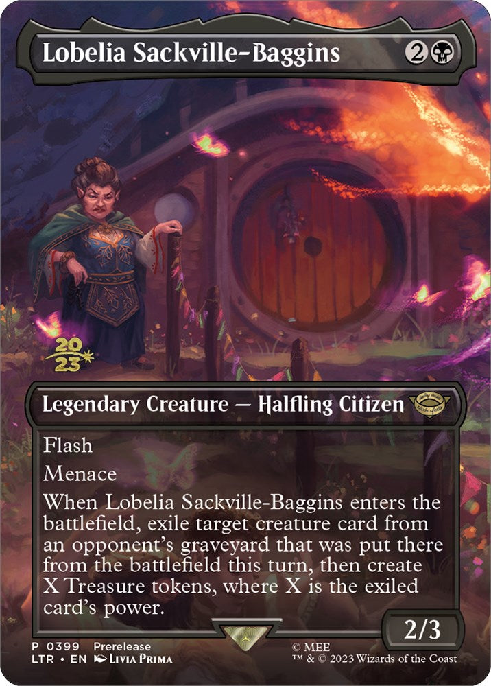 Lobelia Sackville-Baggins (399) [The Lord of the Rings: Tales of Middle-Earth Prerelease Promos] | Jomio and Rueliete's Cards and Comics