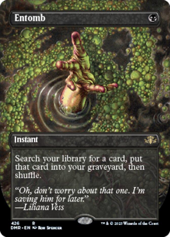 Entomb (Borderless Alternate Art) [Dominaria Remastered] | Jomio and Rueliete's Cards and Comics