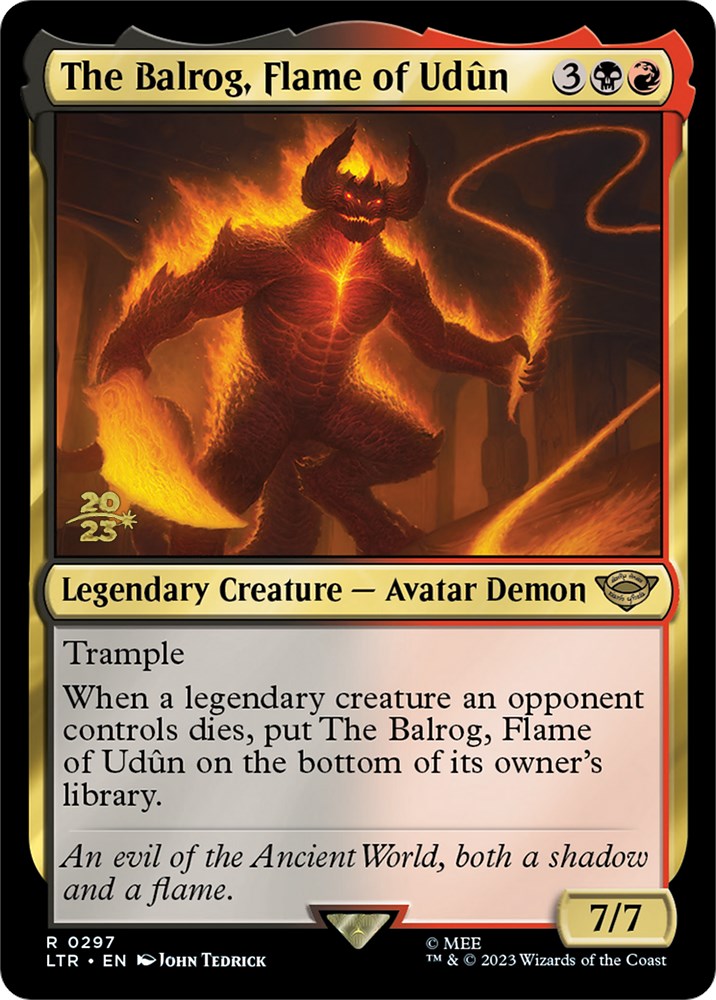 The Balrog, Flame of Udun [The Lord of the Rings: Tales of Middle-Earth Prerelease Promos] | Jomio and Rueliete's Cards and Comics