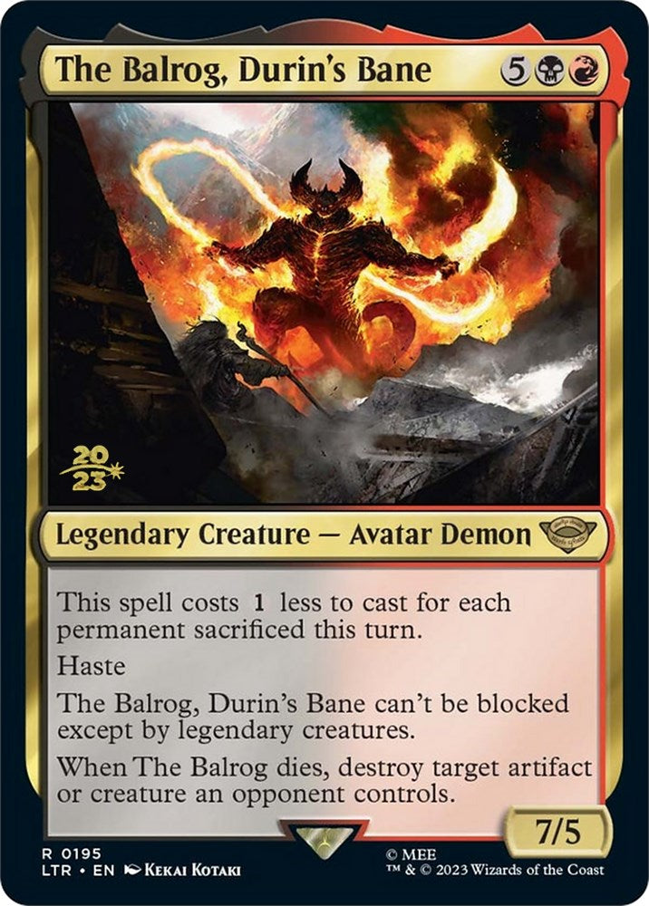 The Balrog, Durin's Bane [The Lord of the Rings: Tales of Middle-Earth Prerelease Promos] | Jomio and Rueliete's Cards and Comics