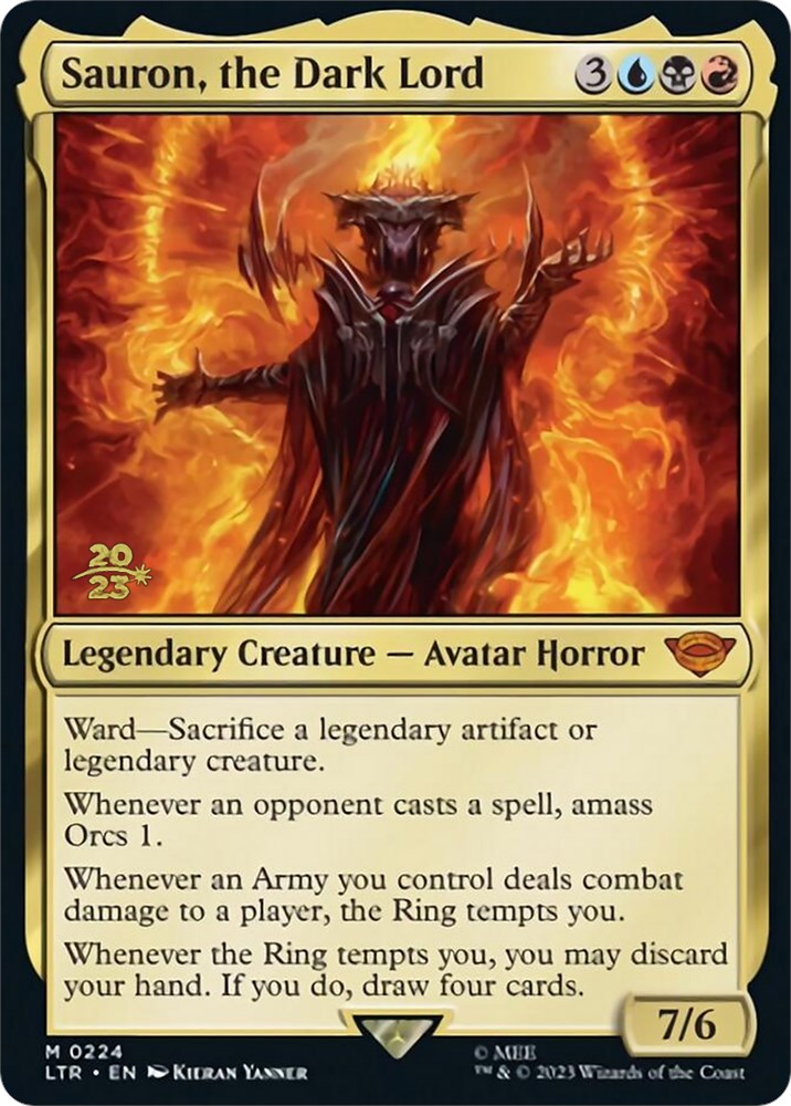 Sauron, the Dark Lord [The Lord of the Rings: Tales of Middle-Earth Prerelease Promos] | Jomio and Rueliete's Cards and Comics