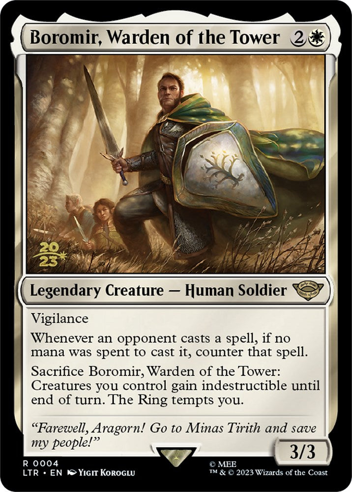 Boromir, Warden of the Tower [The Lord of the Rings: Tales of Middle-Earth Prerelease Promos] | Jomio and Rueliete's Cards and Comics
