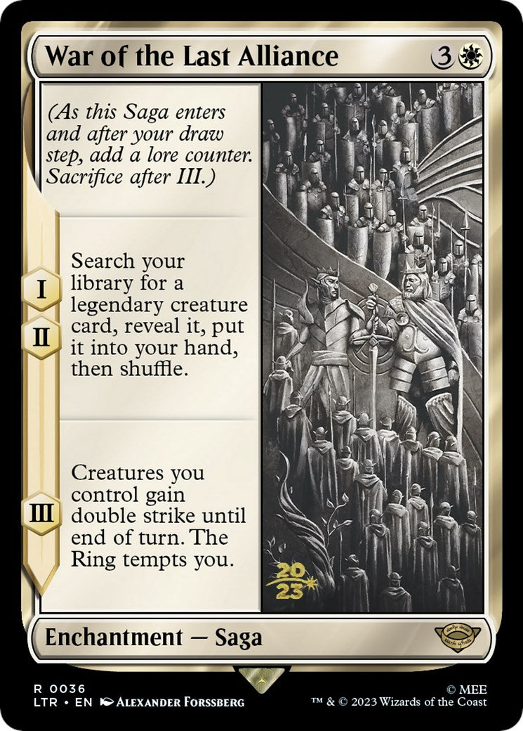 War of the Last Alliance [The Lord of the Rings: Tales of Middle-Earth Prerelease Promos] | Jomio and Rueliete's Cards and Comics