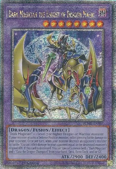 Dark Magician the Knight of Dragon Magic [BLMR-EN001] Quarter Century Secret Rare | Jomio and Rueliete's Cards and Comics