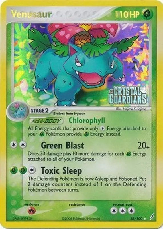 Venusaur (028/100) (Prerelease) [EX: Crystal Guardians] | Jomio and Rueliete's Cards and Comics
