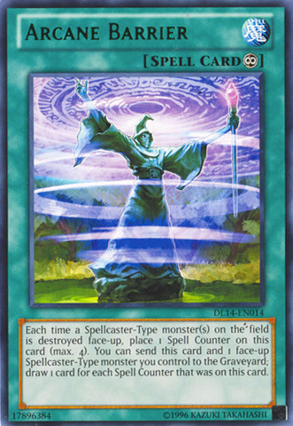 Arcane Barrier (Green) [DL14-EN014] Rare | Jomio and Rueliete's Cards and Comics