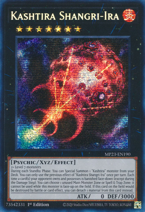 Kashtira Shangri-Ira [MP23-EN190] Prismatic Secret Rare | Jomio and Rueliete's Cards and Comics