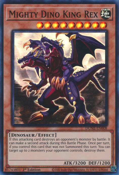 Mighty Dino King Rex [DUNE-EN008] Super Rare | Jomio and Rueliete's Cards and Comics