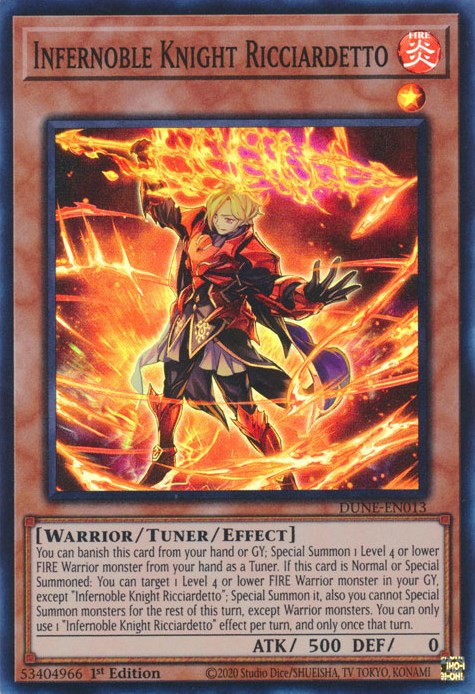 Infernoble Knight Ricciardetto [DUNE-EN013] Super Rare | Jomio and Rueliete's Cards and Comics