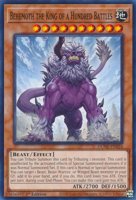 Behemoth the King of a Hundred Battles [DUNE-EN024] Common | Jomio and Rueliete's Cards and Comics