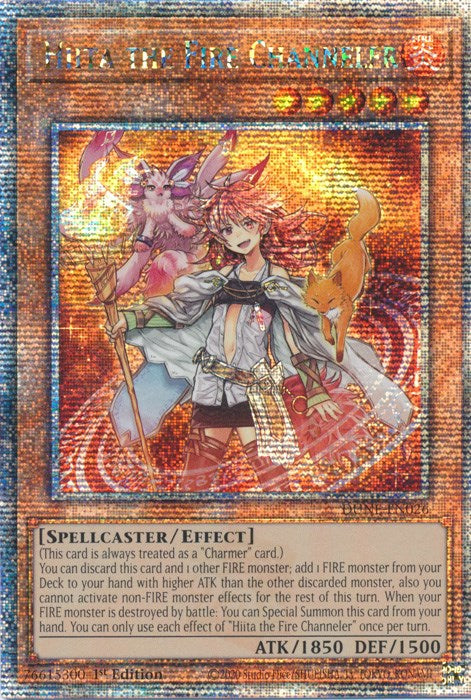 Hiita the Fire Channeler [DUNE-EN026] Quarter Century Secret Rare | Jomio and Rueliete's Cards and Comics