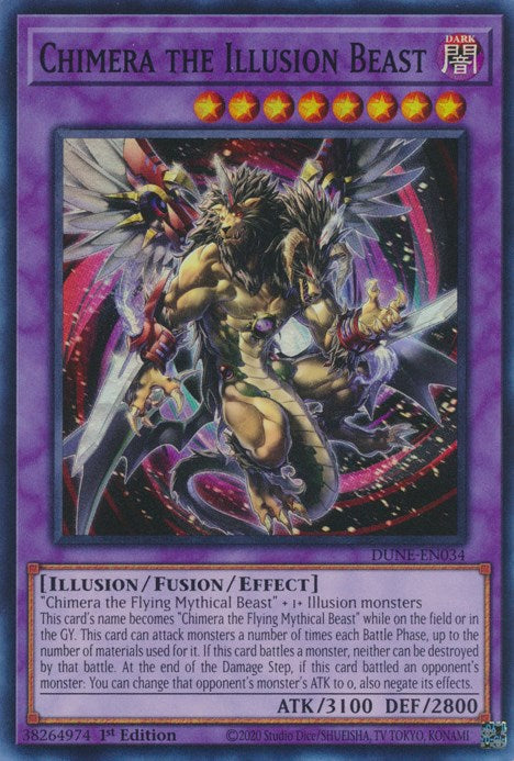 Chimera the Illusion Beast [DUNE-EN034] Super Rare | Jomio and Rueliete's Cards and Comics