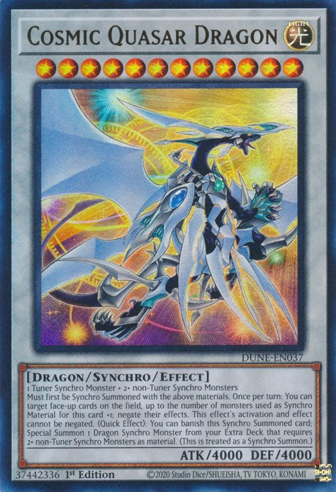Cosmic Quasar Dragon [DUNE-EN037] Ultra Rare | Jomio and Rueliete's Cards and Comics