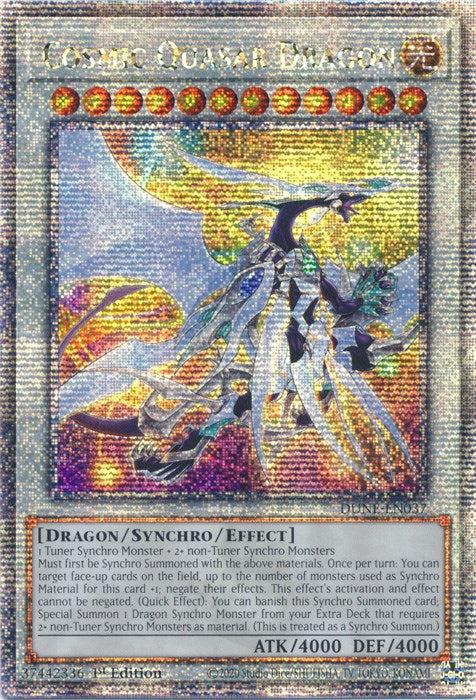 Cosmic Quasar Dragon [DUNE-EN037] Quarter Century Secret Rare | Jomio and Rueliete's Cards and Comics