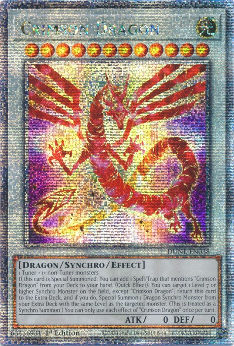 Crimson Dragon [DUNE-EN038] Quarter Century Secret Rare | Jomio and Rueliete's Cards and Comics
