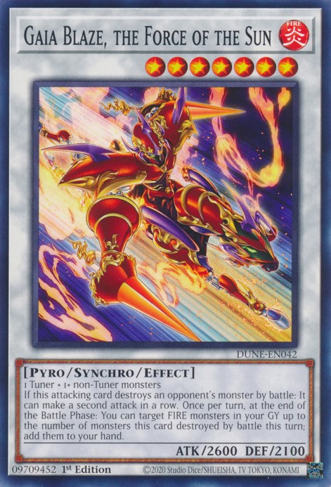 Gaia Blaze, the Force of the Sun [DUNE-EN042] Common | Jomio and Rueliete's Cards and Comics