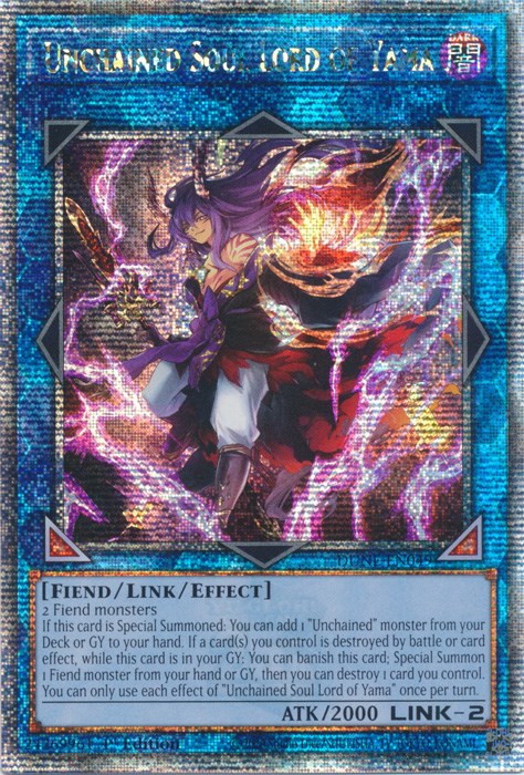 Unchained Soul Lord of Yama [DUNE-EN049] Quarter Century Secret Rare | Jomio and Rueliete's Cards and Comics