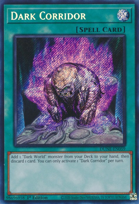 Dark Corridor [DUNE-EN059] Secret Rare | Jomio and Rueliete's Cards and Comics