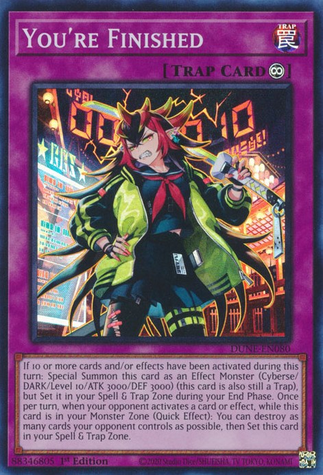 You're Finished [DUNE-EN080] Super Rare | Jomio and Rueliete's Cards and Comics