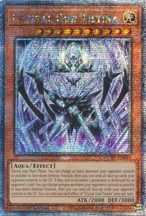 Crystal God Tistina [DUNE-EN089] Quarter Century Secret Rare | Jomio and Rueliete's Cards and Comics