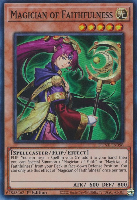 Magician of Faithfulness [DUNE-EN098] Super Rare | Jomio and Rueliete's Cards and Comics
